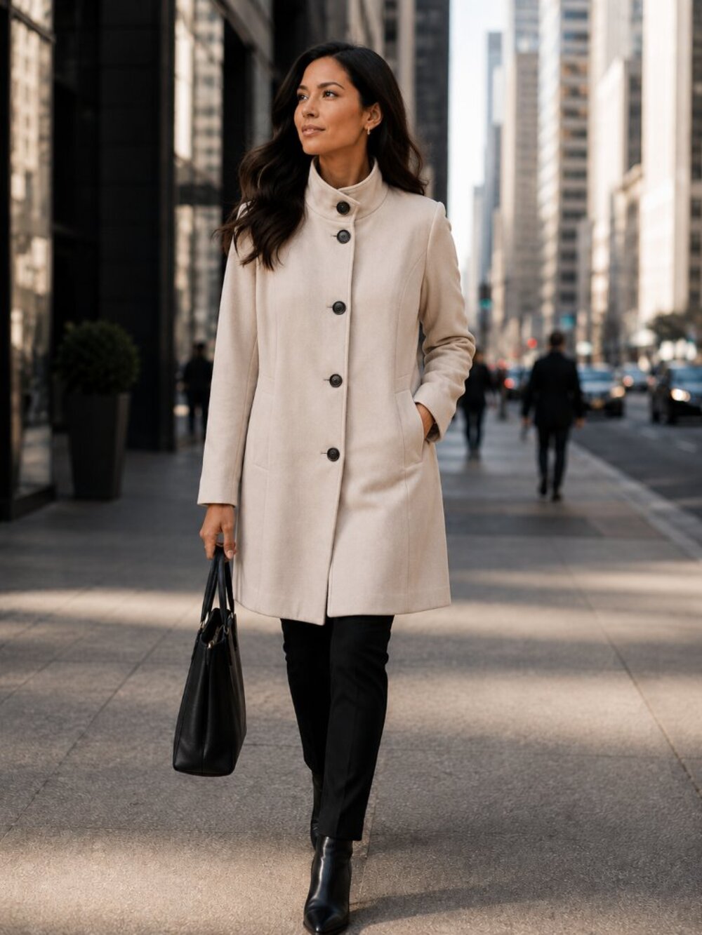 Melanie Lyne Coat Light Beige. Size XS